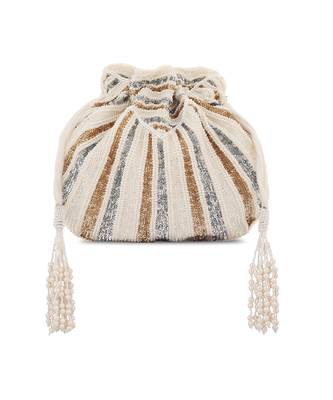 White ice metal potli bag 2