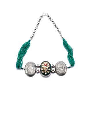 Green silver inaya choker 3