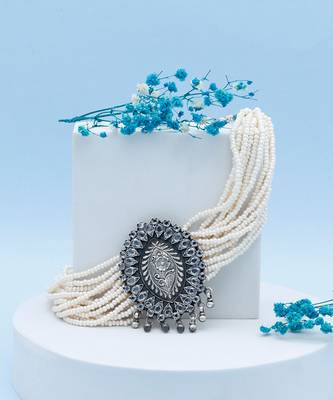 Silver stunning aaliya choker 1