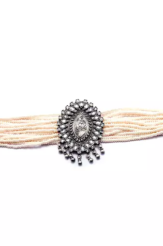 Silver stunning aaliya choker