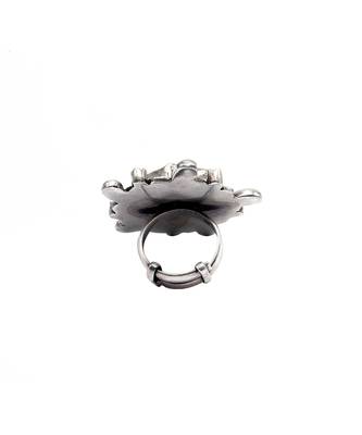 Green silver tiara charming ring 4