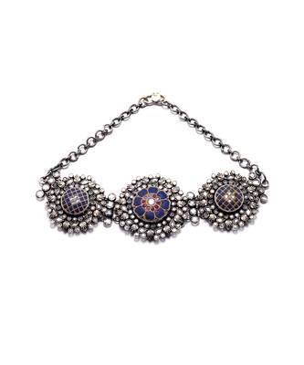 Blue stunning silver aasira choker 3
