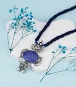 Blue silver jahanara necklace