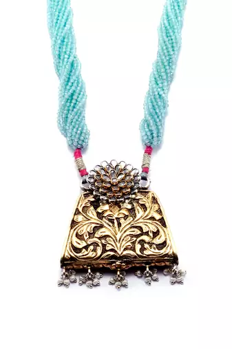 Golden silver aasia necklace