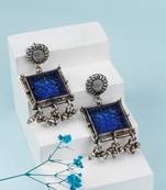 Blue stunning silver shaya earrings