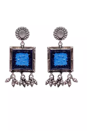 Blue stunning silver shaya earrings