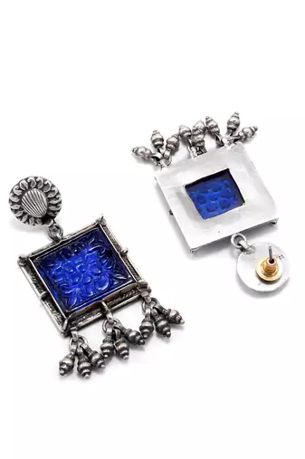 Blue stunning silver shaya earrings