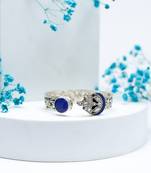 Blue silver tanjia cuff bracelet