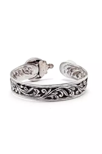 Blue silver tanjia cuff bracelet