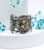 Labradorite silver shabina cuff bracelet