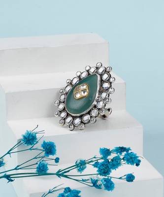 Green silver shamsia adorable ring 1