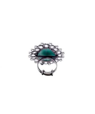 Green silver shamsia adorable ring 3