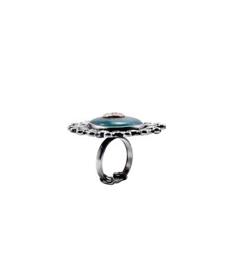 Green silver shamsia adorable ring 4