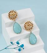 Blue silver basira earrings