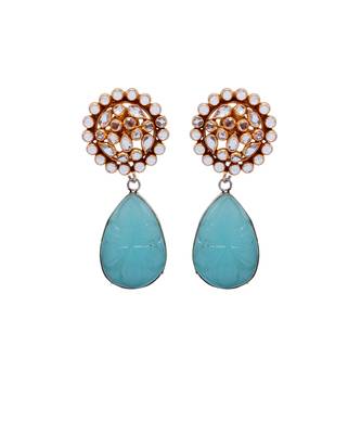 Blue silver basira earrings 2