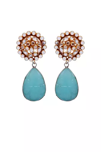 Blue silver basira earrings