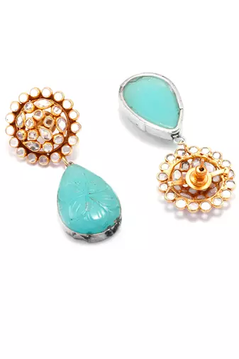Blue silver basira earrings