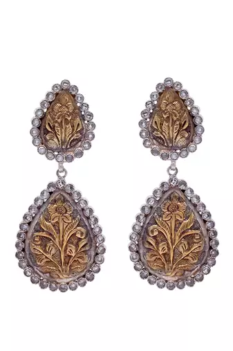 Golden  silver nazpari lovely earrings