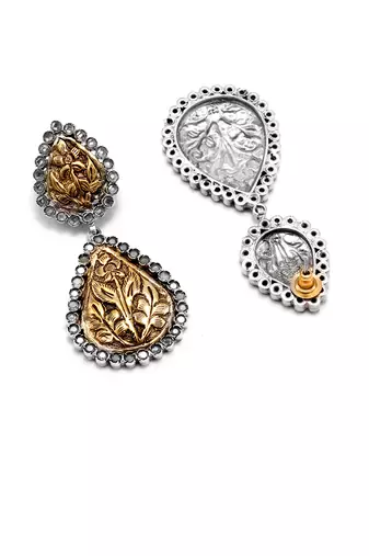 Golden  silver nazpari lovely earrings