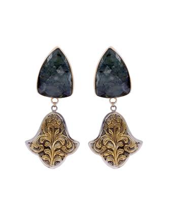 Golden silver shahra elegant earrings 2