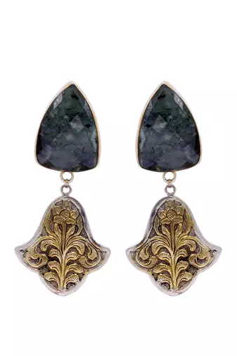 Golden silver shahra elegant earrings