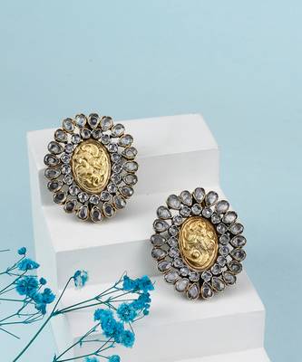 Golden silver louise elegant earrings 1