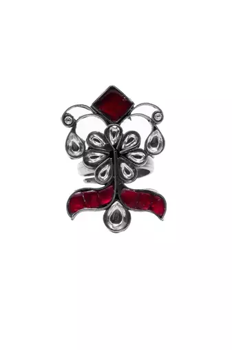 Pink silver isabella charming ring