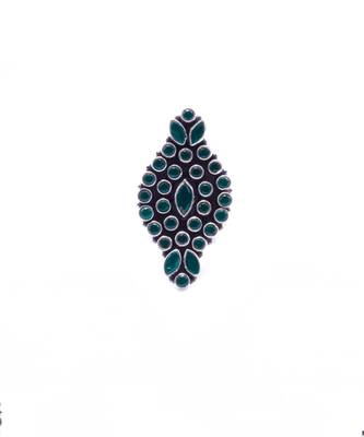 Green silver fatima charming ring 2