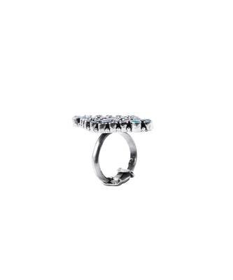 Green silver fatima charming ring 4