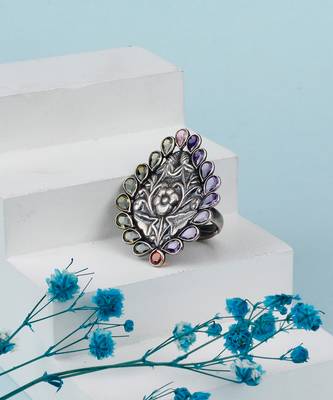 Silver elena charming ring 1