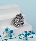 Silver elena charming ring