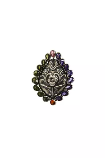 Silver elena charming ring