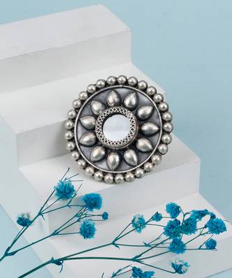 Silver julia mirror ring 1