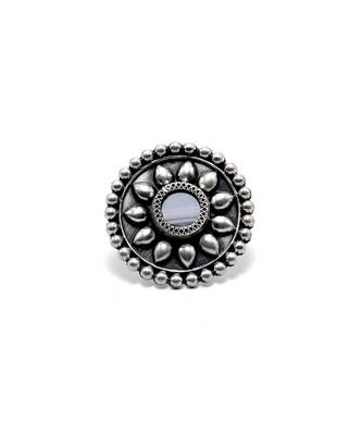 Silver julia mirror ring 2