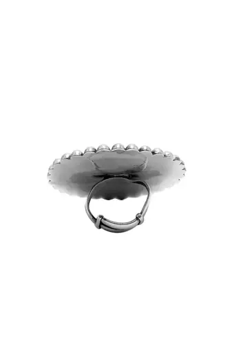 Silver julia mirror ring