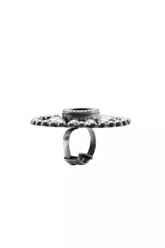 Silver julia mirror ring