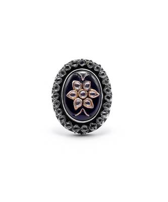 Black silver sana charming ring 2