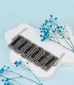 Brown silver shanaya necklace