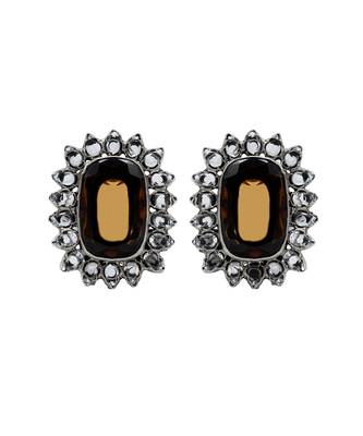Brown silver mahima earrings 2