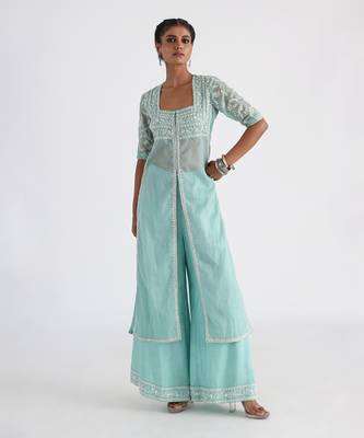 Green zahra kurta set 1