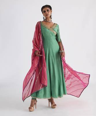 Green angrakha set 1
