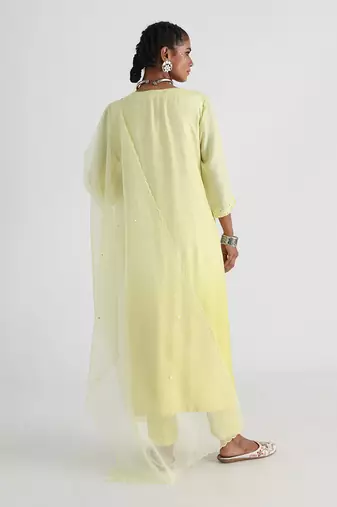 Yellow zarina kurta set