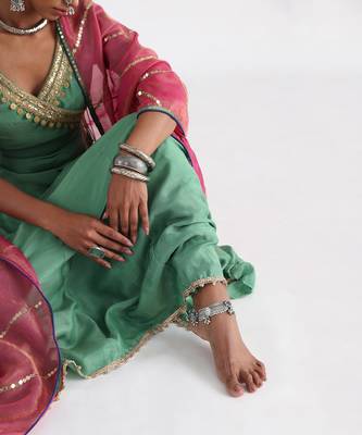 Green angrakha set 2