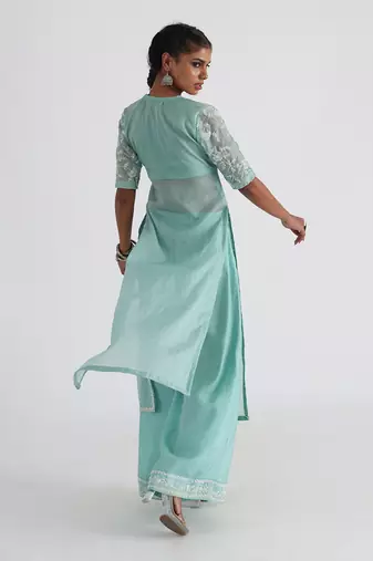 Green zahra kurta set