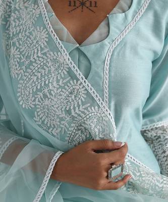 Green nura kurta set 3