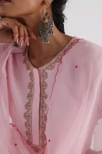 Pink rua kurta set