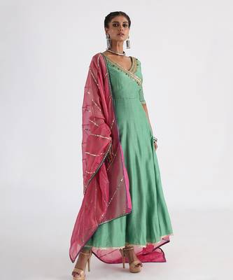 Green angrakha set 4