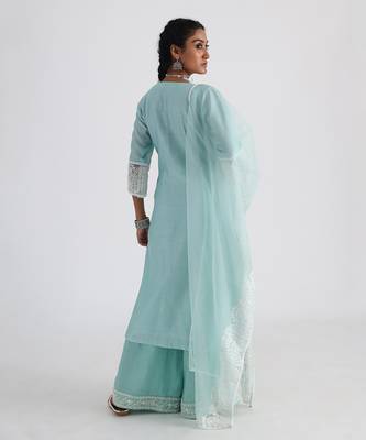 Green nura kurta set 4