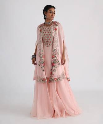 Pastel pink sharara set 2