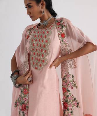 Pastel pink sharara set 3